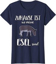 Zuhause ist wo meine Esel sind lustiger Spruch T-Shirt