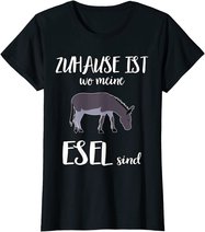 Zuhause ist wo meine Esel sind lustiger Spruch T-Shirt