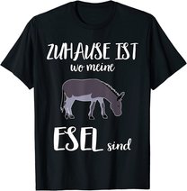 Zuhause ist wo meine Esel sind lustiger Spruch T-Shirt