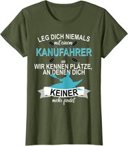 Kanu Kajak Paddeln Sport Hobby Freizeit Ruddern T-Shirt