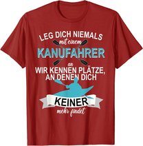 Kanu Kajak Paddeln Sport Hobby Freizeit Ruddern T-Shirt