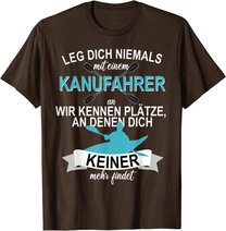 Kanu Kajak Paddeln Sport Hobby Freizeit Ruddern T-Shirt