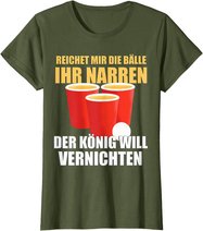 Reichet mir die Bälle Bierpong Beer Pong Regeln Trinkspiel T-Shirt