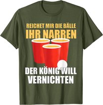 Reichet mir die Bälle Bierpong Beer Pong Regeln Trinkspiel T-Shirt