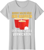 Reichet mir die Bälle Bierpong Beer Pong Regeln Trinkspiel T-Shirt