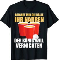 Reichet mir die Bälle Bierpong Beer Pong Regeln Trinkspiel T-Shirt