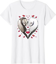 Frettchen Liebe Valentinstag Geschenk T-Shirt