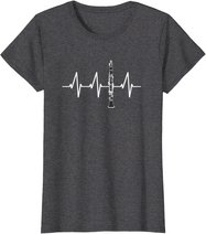 Klarinette Herzschlag Heartbeat Klarinettist Geschenk T-Shirt