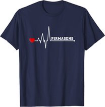 Pirmasens Herzschlag Heartbeat Stadt Liebe T-Shirt T-Shirt
