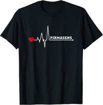 Pirmasens Herzschlag Heartbeat Stadt Liebe T-Shirt T-Shirt