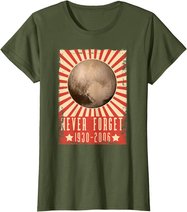 Vintage Never Forget Pluto - UDSSR Space Graphic Poster T-Shirt