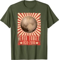 Vintage Never Forget Pluto - UDSSR Space Graphic Poster T-Shirt
