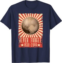 Vintage Never Forget Pluto - UDSSR Space Graphic Poster T-Shirt