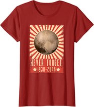 Vintage Never Forget Pluto - UDSSR Space Graphic Poster T-Shirt