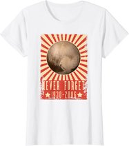 Vintage Never Forget Pluto - UDSSR Space Graphic Poster T-Shirt