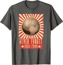 Vintage Never Forget Pluto - UDSSR Space Graphic Poster T-Shirt