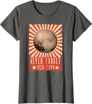 Vintage Never Forget Pluto - UDSSR Space Graphic Poster T-Shirt