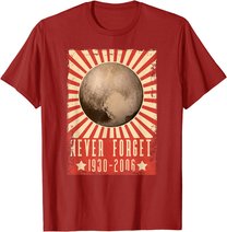 Vintage Never Forget Pluto - UDSSR Space Graphic Poster T-Shirt