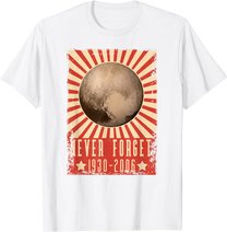 Vintage Never Forget Pluto - UDSSR Space Graphic Poster T-Shirt