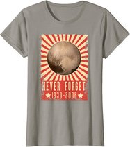 Vintage Never Forget Pluto - UDSSR Space Graphic Poster T-Shirt