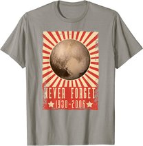 Vintage Never Forget Pluto - UDSSR Space Graphic Poster T-Shirt