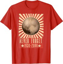 Vintage Never Forget Pluto - UDSSR Space Graphic Poster T-Shirt