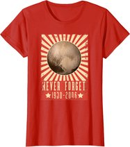 Vintage Never Forget Pluto - UDSSR Space Graphic Poster T-Shirt