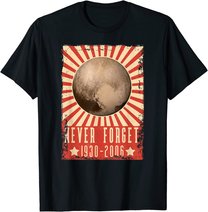 Vintage Never Forget Pluto - UDSSR Space Graphic Poster T-Shirt