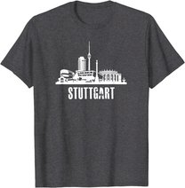 Stuttgart Stadt Silhouette und Skyline der Innenstadt T-Shirt