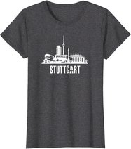 Stuttgart Stadt Silhouette und Skyline der Innenstadt T-Shirt