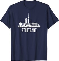 Stuttgart Stadt Silhouette und Skyline der Innenstadt T-Shirt