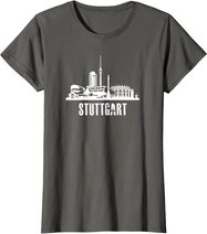 Stuttgart Stadt Silhouette und Skyline der Innenstadt T-Shirt