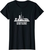 Stuttgart Stadt Silhouette und Skyline der Innenstadt T-Shirt