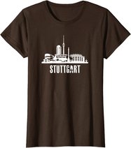 Stuttgart Stadt Silhouette und Skyline der Innenstadt T-Shirt