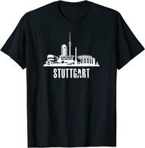 Stuttgart Stadt Silhouette und Skyline der Innenstadt T-Shirt