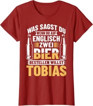 Bier Bestellen Tobias Bier Trinken Bierbrauer Biertrinker T-Shirt