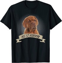 Dogue de Bordeaux Bester Freund Hundeportrait T-Shirt