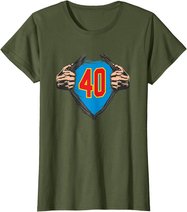 Superhelden Geschenke zum 40 Geburtstag - 40 T-Shirt