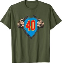 Superhelden Geschenke zum 40 Geburtstag - 40 T-Shirt