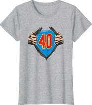 Superhelden Geschenke zum 40 Geburtstag - 40 T-Shirt