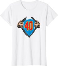 Superhelden Geschenke zum 40 Geburtstag - 40 T-Shirt