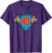 Superhelden Geschenke zum 40 Geburtstag - 40 T-Shirt