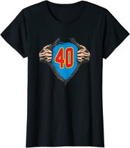 Superhelden Geschenke zum 40 Geburtstag - 40 T-Shirt