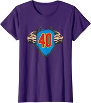 Superhelden Geschenke zum 40 Geburtstag - 40 T-Shirt