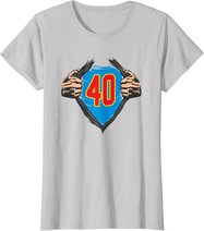Superhelden Geschenke zum 40 Geburtstag - 40 T-Shirt