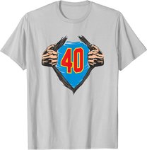 Superhelden Geschenke zum 40 Geburtstag - 40 T-Shirt