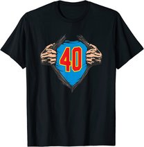 Superhelden Geschenke zum 40 Geburtstag - 40 T-Shirt