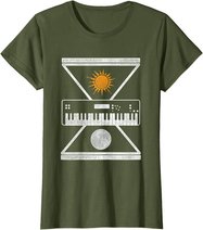 Okkulte Synthesizer Sonne Mond T-Shirt