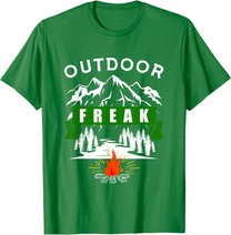 Camping Shirt, Wandern, Natur, Berge, Lustiges Outdoor Freak T-Shirt