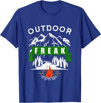 Camping Shirt, Wandern, Natur, Berge, Lustiges Outdoor Freak T-Shirt